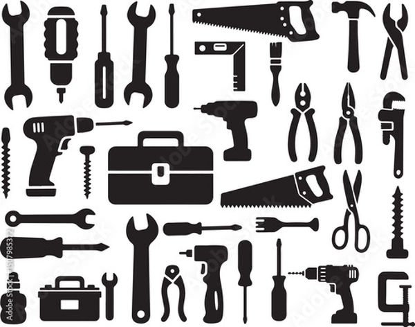 Fototapeta Comprehensive Collection of Tools for DIY Projects