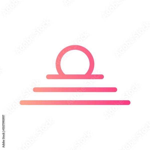 Fototapeta sunset gradient icon