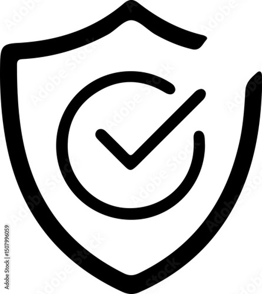 Obraz Shield Icon Set with Security Symbols
