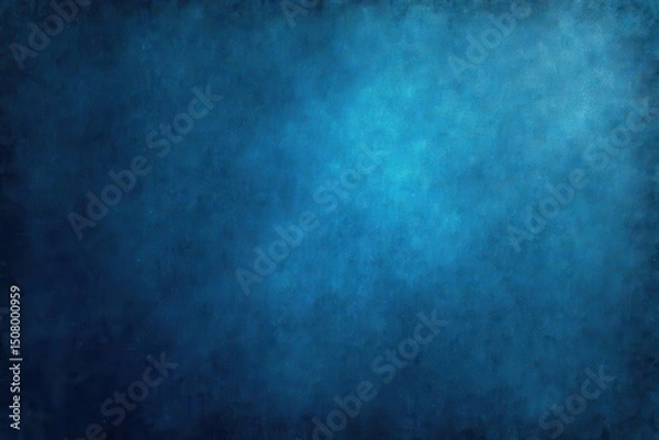 Obraz Navy blue grunge texture, soft spotlight, vintage worn effect , abstract, retro
