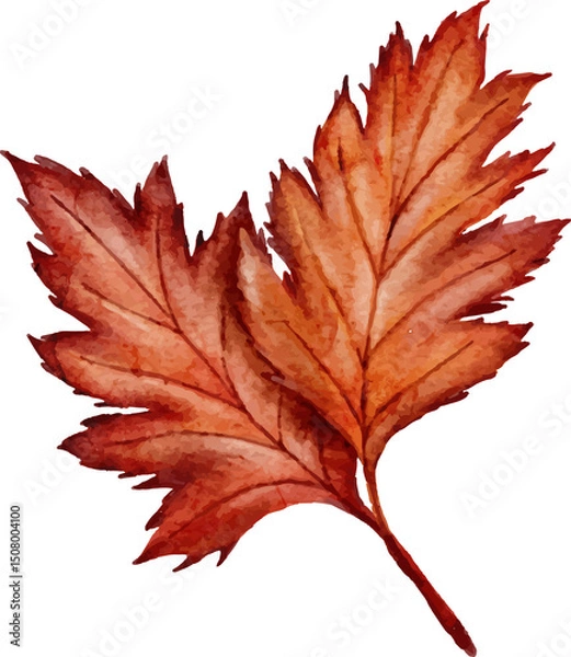 Obraz Watercolor autumn leaves