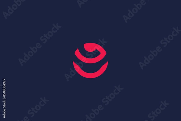 Obraz letter e eye logo icon concept vector logo design template elements