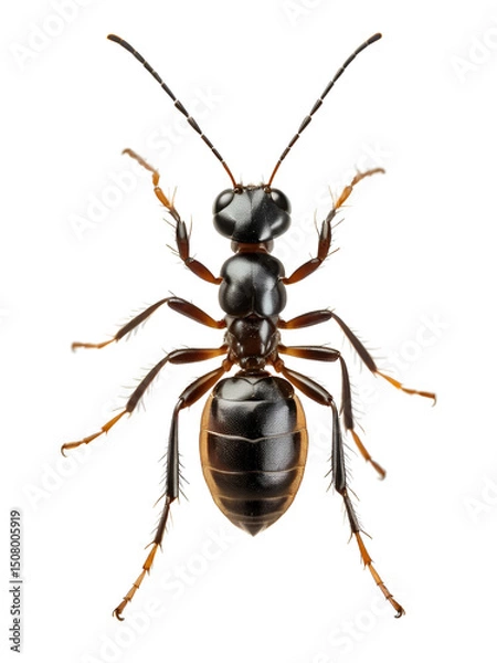 Obraz An ant isolated against a transparent background, ideal for biological studies, insect illustrations, or educational content.