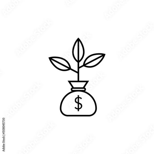 Obraz Start-up Outline Icon Fund