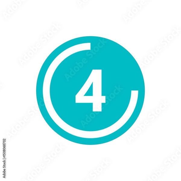 Obraz Number icon vector illustration. Infographic number icon vector. number icon vector