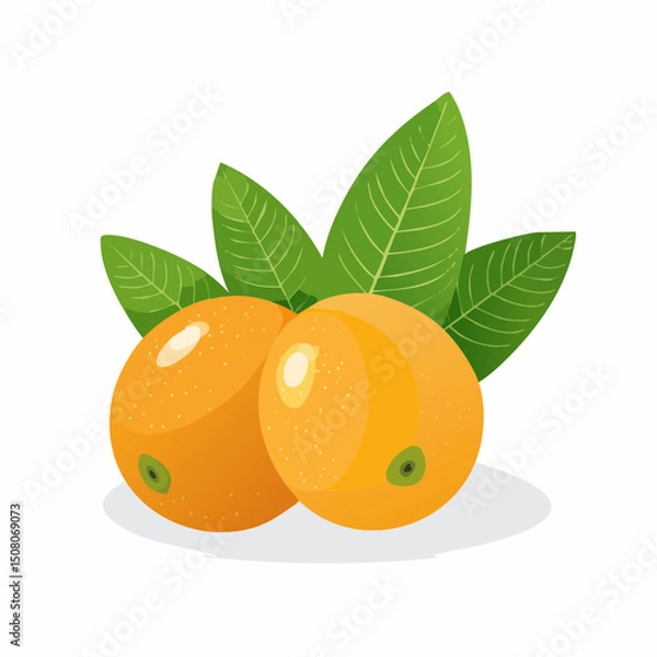 Obraz Fresh Apricots with Leaves