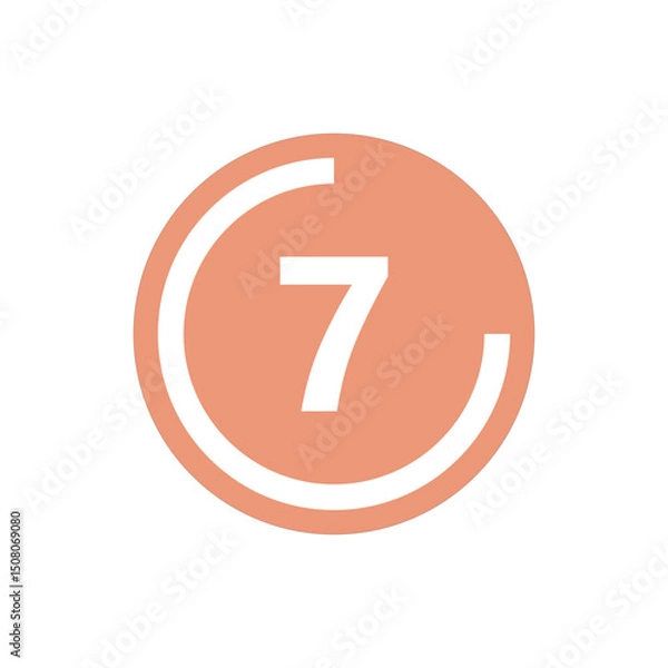 Obraz Number icon vector illustration. Infographic number icon vector. number icon vector