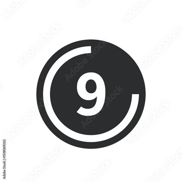 Obraz Number icon vector illustration. Infographic number icon vector. number icon vector