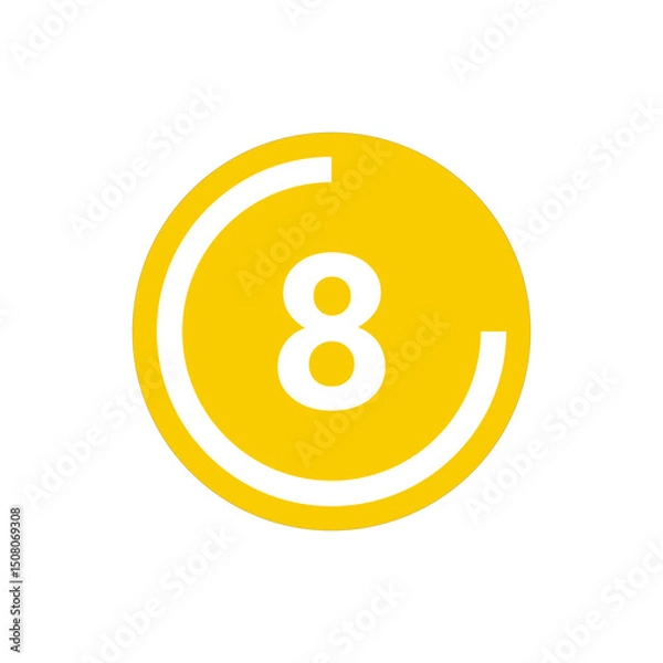 Obraz Number icon vector illustration. Infographic number icon vector. number icon vector