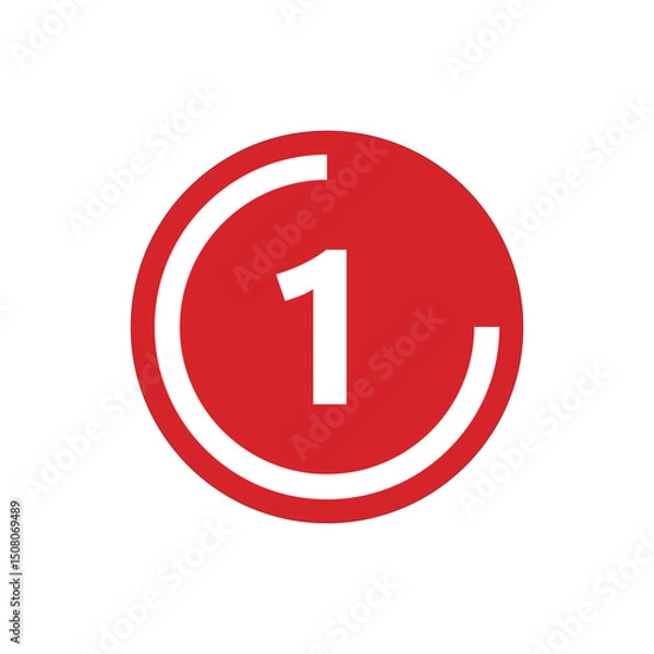 Obraz Number icon vector illustration. Infographic number icon vector. number icon vector