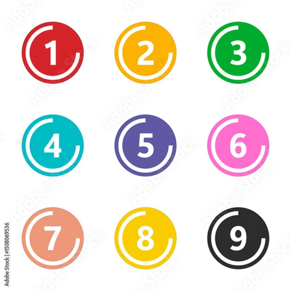 Obraz Number icon vector illustration. Infographic number icon vector. number icon vector