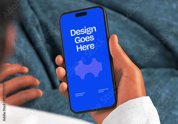 Fototapeta Phone Mockup With Hand