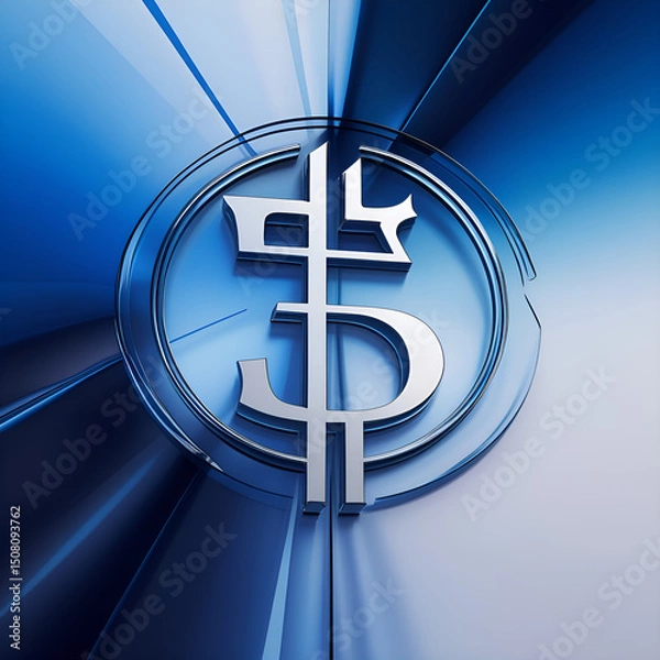Obraz Amazing logo design with a blue background