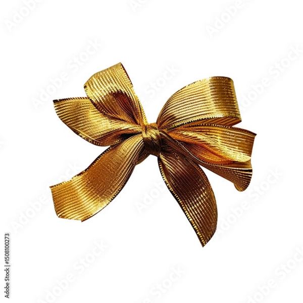 Fototapeta Gold Ribbon Isolated on Transparent Background