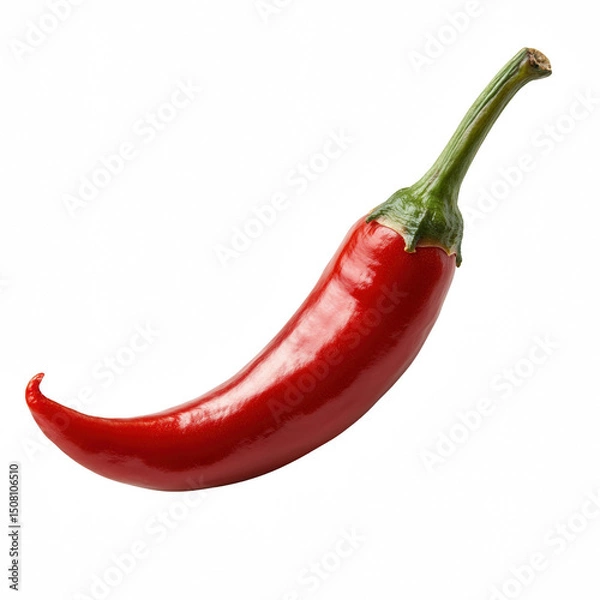 Fototapeta A vibrant red chili pepper ready to spice up any dish with its bold flavor.