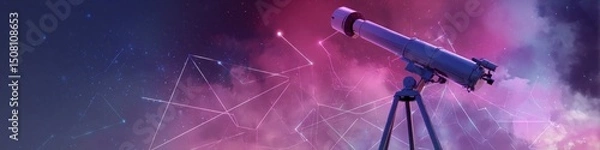 Obraz Celestial Telescope with Stars