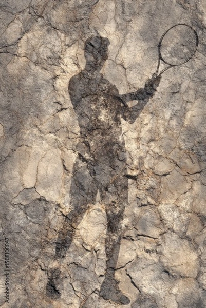 Obraz Tennis Player Shadow Art
