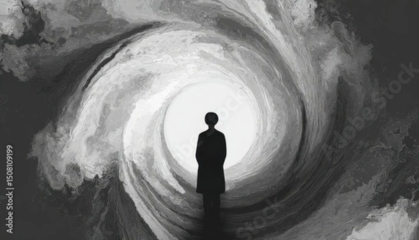 Obraz Emotional Journey in Darkness