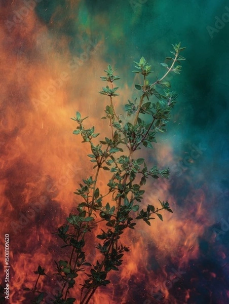 Obraz Vibrant Herb on Colorful Background