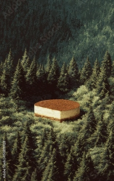 Obraz Tiramisu Cake Surrounded by Forest