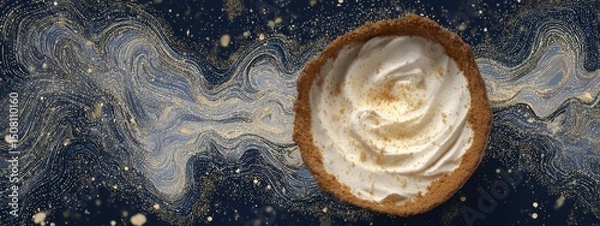 Obraz Whipped Cream Dessert in Bowl