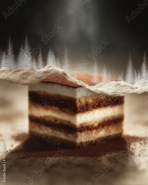 Obraz Artistic Tiramisu Dessert Scene
