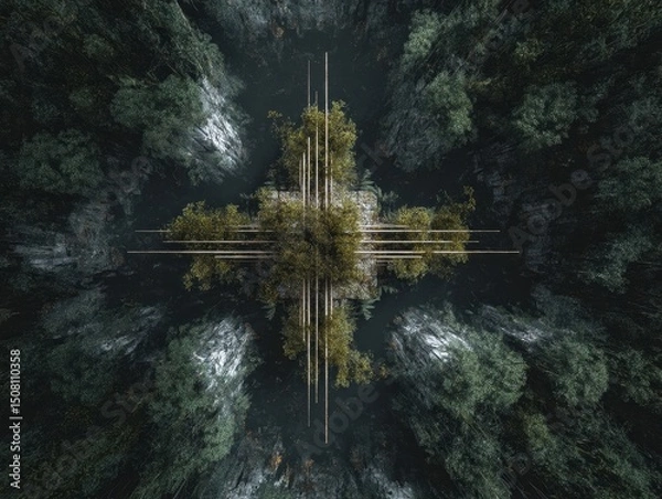 Obraz Mysterious Forest Landscape Art