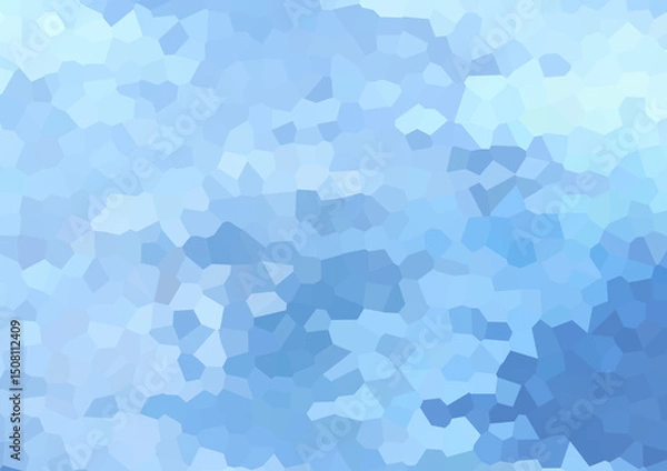 Fototapeta 水の中のイメージをモザイク加工したイラスト背景