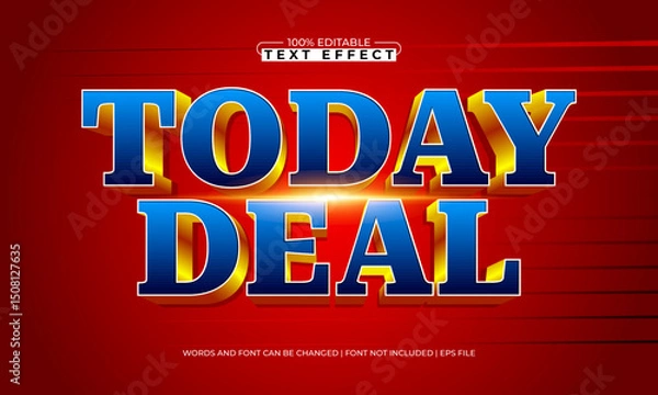 Obraz today deal editable text effect with a sale and offer text style