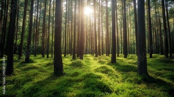 Fototapeta Using clean energy and planting trees can help lower CO2 emissions. This fights global warming and promotes renewable energy sources.
