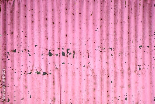 Fototapeta Pink Textured Metal Surface with Rust and Grunge Details