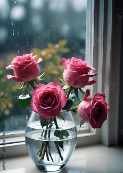 Obraz Roses in a pot