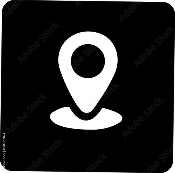 Fototapeta Location pin icon. Map pin place marker. . Map marker pointer icon . symbol collection. Flat style - stock vector . Location icon. Map marker pointer icon GPS location symbol collection. Modern map ma
