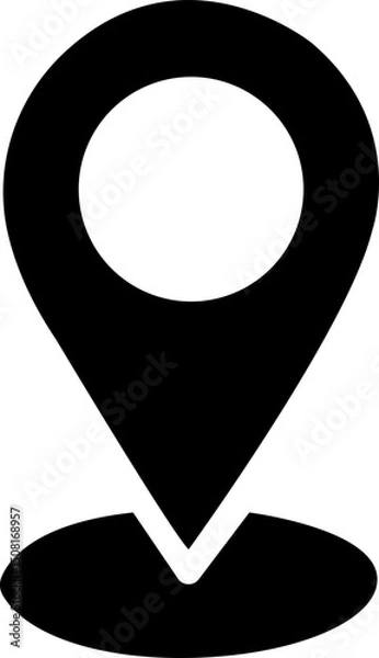 Obraz Location pin icon. Map pin place marker. . Map marker pointer icon . symbol collection. Flat style - stock vector . Location icon. Map marker pointer icon GPS location symbol collection. Modern map ma