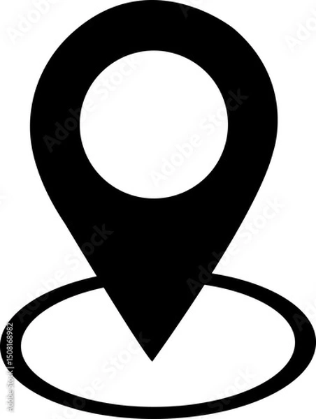 Fototapeta Location pin icon. Map pin place marker. . Map marker pointer icon . symbol collection. Flat style - stock vector . Location icon. Map marker pointer icon GPS location symbol collection. Modern map ma