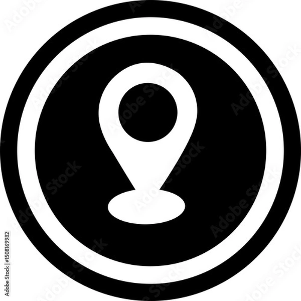 Obraz Location pin icon. Map pin place marker. . Map marker pointer icon . symbol collection. Flat style - stock vector . Location icon. Map marker pointer icon GPS location symbol collection. Modern map ma