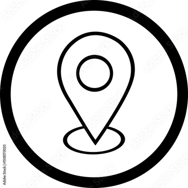 Fototapeta Location pin icon. Map pin place marker. . Map marker pointer icon . symbol collection. Flat style - stock vector . Location icon. Map marker pointer icon GPS location symbol collection. Modern map ma
