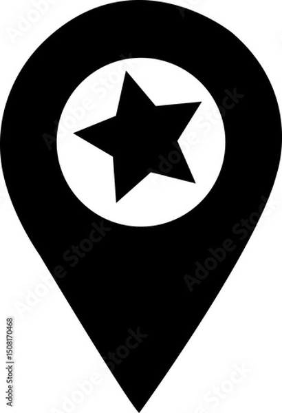 Obraz Location pin icon. Map pin place marker. . Map marker pointer icon . symbol collection. Flat style - stock vector . Location icon. Map marker pointer icon GPS location symbol collection. Modern map ma