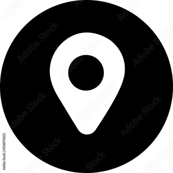 Obraz Location pin icon. Map pin place marker. . Map marker pointer icon . symbol collection. Flat style - stock vector . Location icon. Map marker pointer icon GPS location symbol collection. Modern map ma