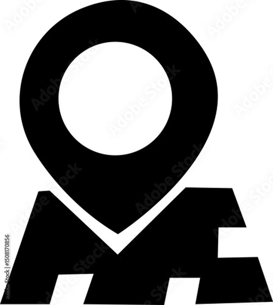 Obraz Location pin icon. Map pin place marker. . Map marker pointer icon . symbol collection. Flat style - stock vector . Location icon. Map marker pointer icon GPS location symbol collection. Modern map ma