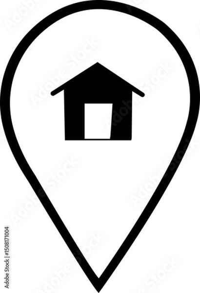 Fototapeta Location pin icon. Map pin place marker. . Map marker pointer icon . symbol collection. Flat style - stock vector . Location icon. Map marker pointer icon GPS location symbol collection. Modern map ma
