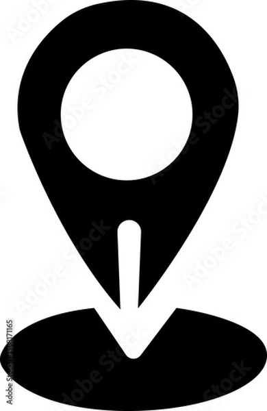 Fototapeta Location pin icon. Map pin place marker. . Map marker pointer icon . symbol collection. Flat style - stock vector . Location icon. Map marker pointer icon GPS location symbol collection. Modern map ma
