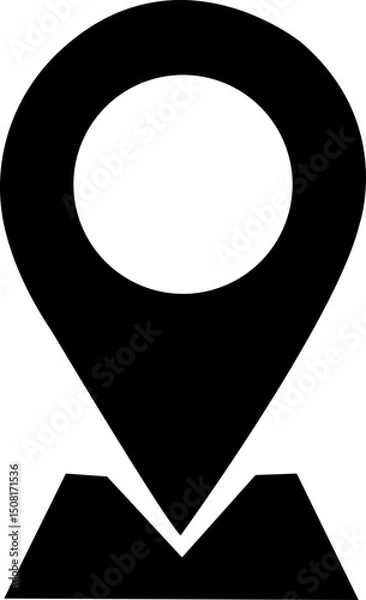 Fototapeta Location pin icon. Map pin place marker. . Map marker pointer icon . symbol collection. Flat style - stock vector . Location icon. Map marker pointer icon GPS location symbol collection. Modern map ma
