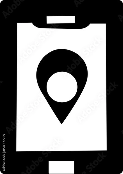 Obraz Location pin icon. Map pin place marker. . Map marker pointer icon . symbol collection. Flat style - stock vector . Location icon. Map marker pointer icon GPS location symbol collection. Modern map ma