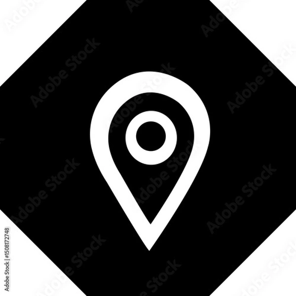 Obraz Location pin icon. Map pin place marker. . Map marker pointer icon . symbol collection. Flat style - stock vector . Location icon. Map marker pointer icon GPS location symbol collection. Modern map ma