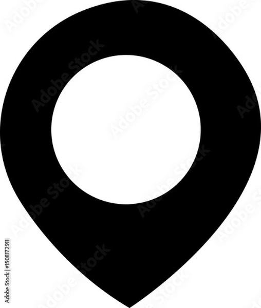 Obraz Location pin icon. Map pin place marker. . Map marker pointer icon . symbol collection. Flat style - stock vector . Location icon. Map marker pointer icon GPS location symbol collection. Modern map ma