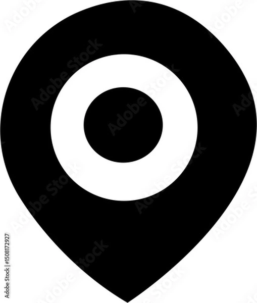Obraz Location pin icon. Map pin place marker. . Map marker pointer icon . symbol collection. Flat style - stock vector . Location icon. Map marker pointer icon GPS location symbol collection. Modern map ma