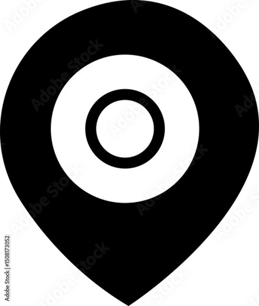 Fototapeta Location pin icon. Map pin place marker. . Map marker pointer icon . symbol collection. Flat style - stock vector . Location icon. Map marker pointer icon GPS location symbol collection. Modern map ma