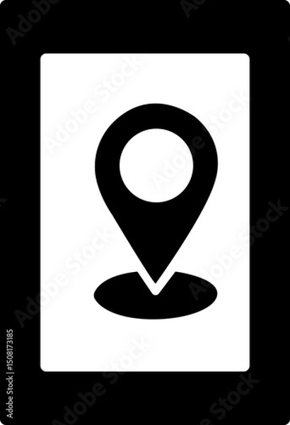 Fototapeta Location pin icon. Map pin place marker. . Map marker pointer icon . symbol collection. Flat style - stock vector . Location icon. Map marker pointer icon GPS location symbol collection. Modern map ma