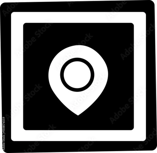 Obraz Location pin icon. Map pin place marker. . Map marker pointer icon . symbol collection. Flat style - stock vector . Location icon. Map marker pointer icon GPS location symbol collection. Modern map ma